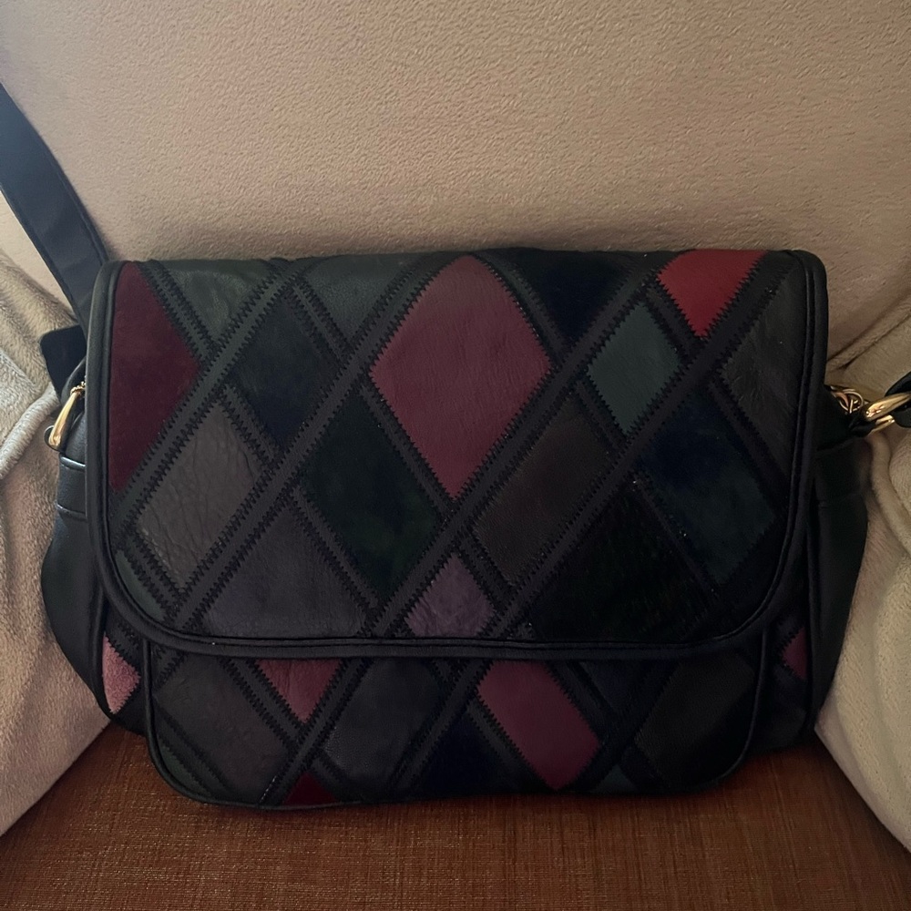 Multicolor Patchwork Shoulder Bag
